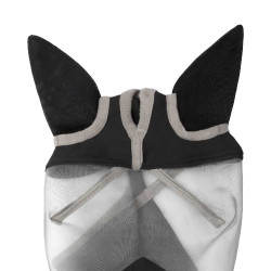 Maschera antimosche Equestro completa con logo Grigio Maschera antimosche Equestro completa con logo Grigio