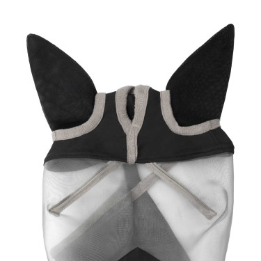 Maschera antimosche Equestro completa con logo Grigio Maschera antimosche Equestro completa con logo Grigio