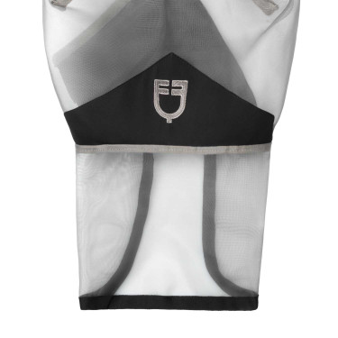 Maschera antimosche Equestro completa con logo Grigio Maschera antimosche Equestro completa con logo Grigio