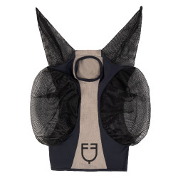 Maschera antimosche Equestro bicolore in mesh Antracite / flanella grigia Beige Maschera antimosche Equestro bicolore in mesh Antracite / flanella grigia Beige