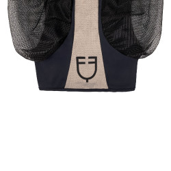 Maschera antimosche Equestro bicolore in mesh Antracite / flanella grigia Beige Maschera antimosche Equestro bicolore in mesh Antracite / flanella grigia Beige