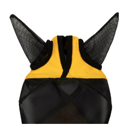 Maschera anti-mosche Equestro con logo frontale Giallo Maschera anti-mosche Equestro con logo frontale Giallo