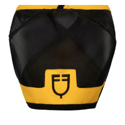 Maschera anti-mosche Equestro con logo frontale Giallo Maschera anti-mosche Equestro con logo frontale Giallo