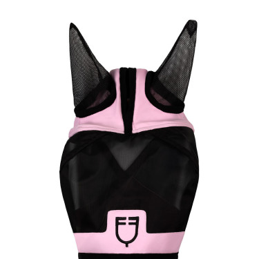 Maschera anti-mosche Equestro con logo frontale Bouquet orchidea Rosa