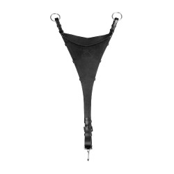 Martingala Acavallo attacco bib in pelle Nero Martingala Acavallo attacco bib in pelle Nero