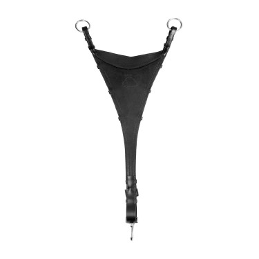 Martingala Acavallo attacco bib in pelle Nero Martingala Acavallo attacco bib in pelle Nero