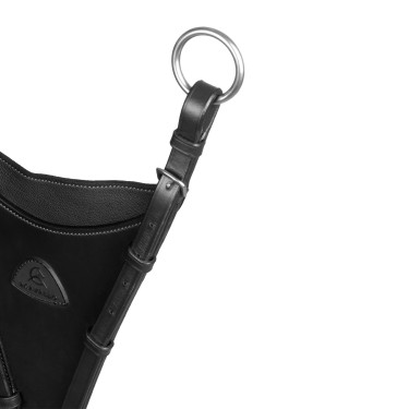 Martingala Acavallo attacco bib in pelle Nero Martingala Acavallo attacco bib in pelle Nero