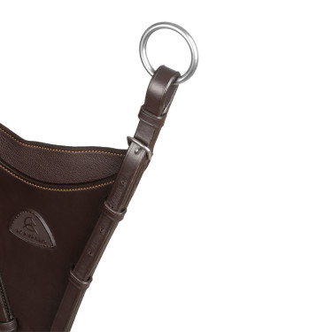 Martingala Acavallo attacco bib in pelle Marrone scuro Martingala Acavallo attacco bib in pelle Marrone scuro