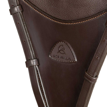 Martingala Acavallo attacco bib in pelle Marrone scuro Martingala Acavallo attacco bib in pelle Marrone scuro