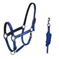 Capezzine Equestro x FISE foderate e regolabili Blu di Savoia