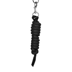 Capezzina ergonomica Equestro con inserti in pelle Nero / nero