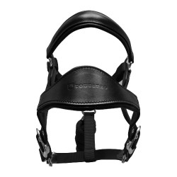 Capezzina ergonomica Equestro con inserti in pelle Nero / nero