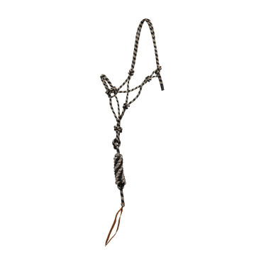 Capo cavezza in corda Pool’s annodato con lunghina Beige / nero