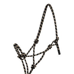 Capo cavezza in corda Pool’s annodato con lunghina Beige / nero
