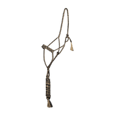 Capezza in corda Pool’s a naso largo con lunghina Nero / beige