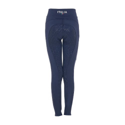 Leggings da ragazza Equestro x FISE full grip taglio slim Blazer marine Blu marino