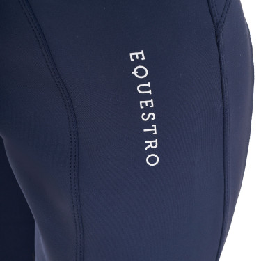 Leggings da ragazza Equestro x FISE full grip taglio slim Blazer marine Blu marino