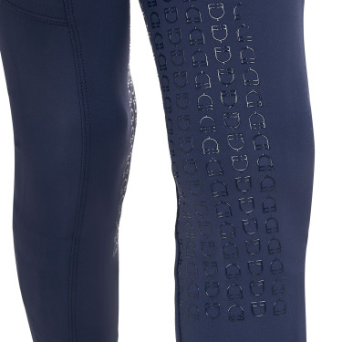 Leggings da ragazza Equestro x FISE full grip taglio slim Blazer marine Blu marino