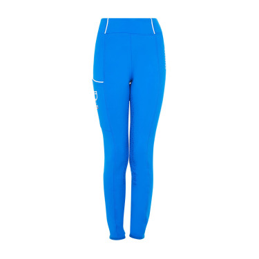 Leggings da ragazza Equestro x FISE full grip taglio slim Blu di Savoia