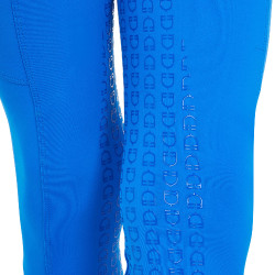 Leggings da ragazza Equestro x FISE full grip taglio slim Blu di Savoia
