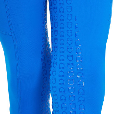 Leggings da ragazza Equestro x FISE full grip taglio slim Blu di Savoia