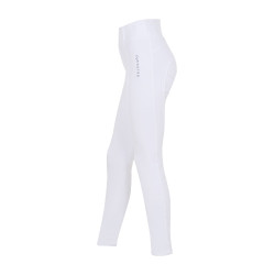 Leggings da ragazza Equestro x FISE full grip taglio slim Bianco Leggings da ragazza Equestro x FISE full grip taglio slim Bianco