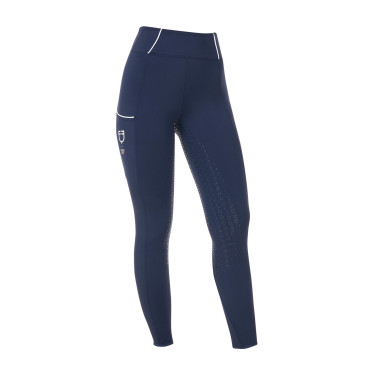 Leggings donna Equestro x FISE full grip taglio slim Blazer marine Blu marino