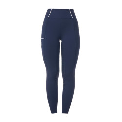 Leggings donna Equestro x FISE full grip taglio slim Blazer marine Blu marino