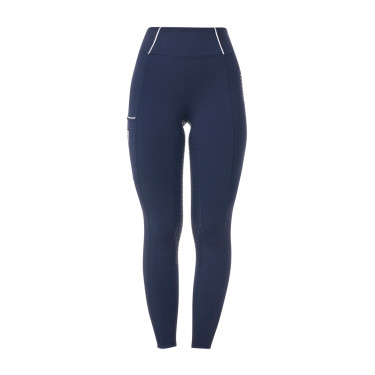 Leggings donna Equestro x FISE full grip taglio slim Blazer marine Blu marino
