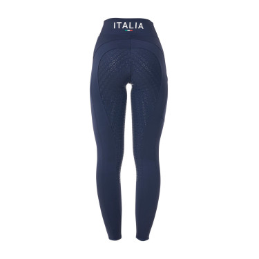 Leggings donna Equestro x FISE full grip taglio slim Blazer marine Blu marino