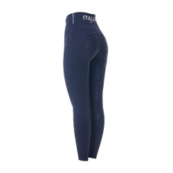 Leggings donna Equestro x FISE full grip taglio slim Blazer marine Blu marino
