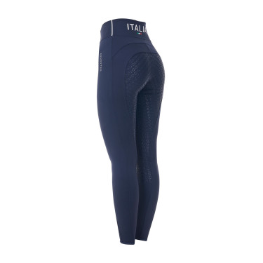 Leggings donna Equestro x FISE full grip taglio slim Blazer marine Blu marino