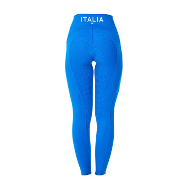 Leggings donna Equestro x FISE full grip taglio slim Blu di Savoia