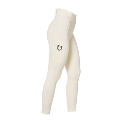 Leggings da donna Equestro a vita alta con passanti per cintura Bianco antico Beige