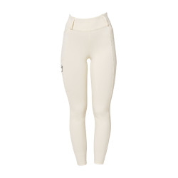 Leggings da donna Equestro a vita alta con passanti per cintura Bianco antico Beige
