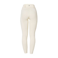 Leggings da donna Equestro a vita alta con passanti per cintura Bianco antico Beige