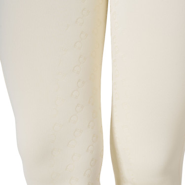 Leggings da donna Equestro a vita alta con passanti per cintura Bianco antico Beige