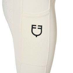 Leggings da donna Equestro a vita alta con passanti per cintura Bianco antico Beige