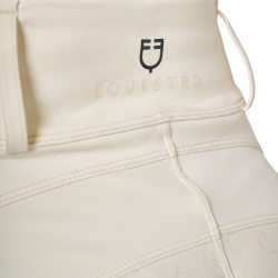 Leggings da donna Equestro a vita alta con passanti per cintura Bianco antico Beige