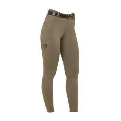 Leggings da donna Equestro a vita alta con passanti per cintura Noce Marrone