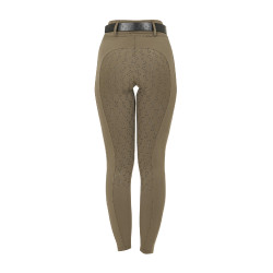 Leggings da donna Equestro a vita alta con passanti per cintura Noce Marrone