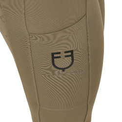 Leggings da donna Equestro a vita alta con passanti per cintura Noce Marrone