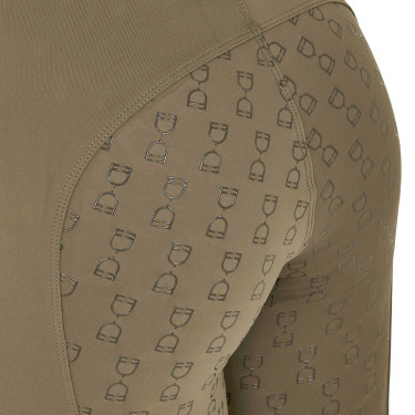 Leggings da donna Equestro a vita alta con passanti per cintura Noce Marrone