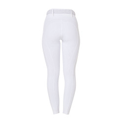 Leggings da donna Equestro a vita alta con passanti per cintura Bianco