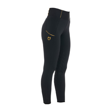 Leggings da donna Equestro leggeri a taglio slim Nero