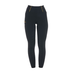 Leggings da donna Equestro leggeri a taglio slim Nero