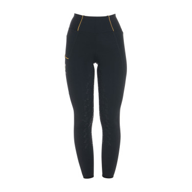 Leggings da donna Equestro leggeri a taglio slim Nero