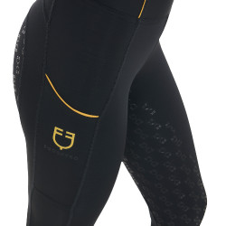 Leggings da donna Equestro leggeri a taglio slim Nero