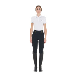 Leggings da donna Equestro leggeri a taglio slim Nero