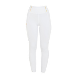 Leggings da donna Equestro leggeri a taglio slim Bianco Leggings da donna Equestro leggeri a taglio slim Bianco